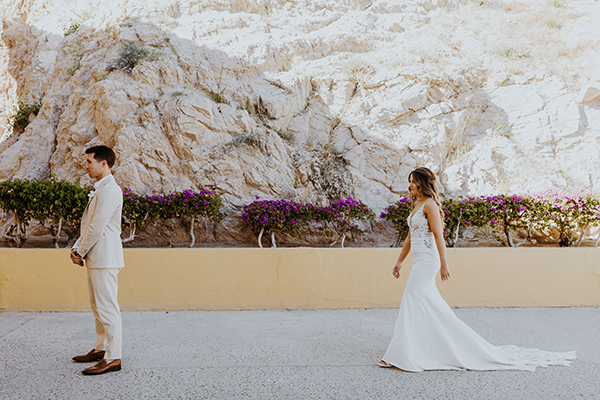 Fiesta Americana wedding setup in Cabo San Lucas — Grand Master Ballroom reception